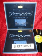 GERMAN NM 3 LP DGG 138 531/33 TULIP STEREO Ludwig van Beethoven, Amadeus Quartet