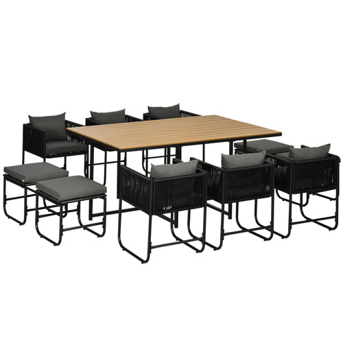 Piece rattan dining set - set, 10