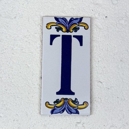 Vintage spanish ceramic letter - vintage,