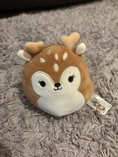 Squishmallow Flipamallow  5 Inch Fawn The Deer / Winston The Owl Plush Soft Toy