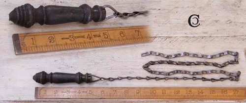 Cast antique iron toilet pull - antique,