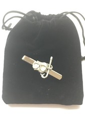 Divers Mask and Snorkel Tie Slide from English Pewter + Pouch (N394)