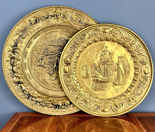 Large pair vintage brass - vintage, tone