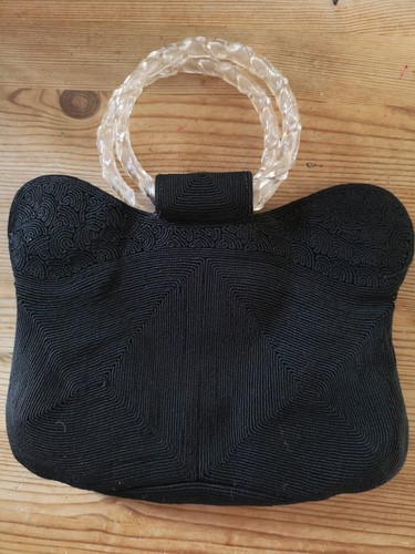 Vintage retro corde handbag - retro,