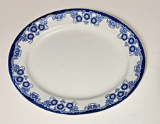Large 18" Oval Serving Serving Plate Platter Dish Bishop & Stonier Circa. 1900