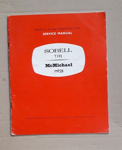 Sobell t193 mcmichael mp28 - t193,
