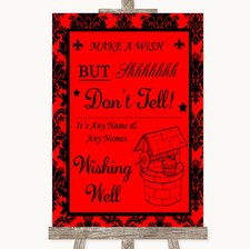 Red Damask Wishing Well
