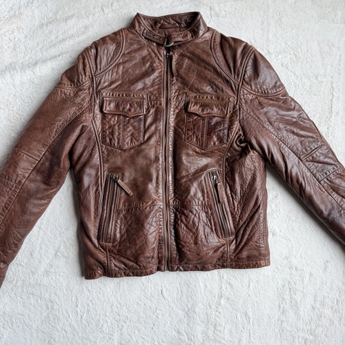Vintage leather jacket cafe - leather,