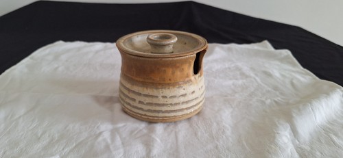 Vintage studio pottery lidded - pottery,
