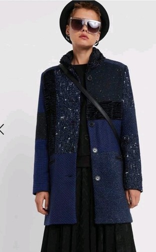 Desigual carter patchwork coat - patchwork,