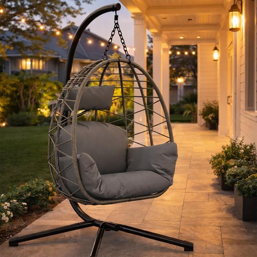 Hanging egg chair with stand - chair,