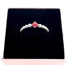 Genuine Pandora October Birthstone Beaded Ring 198867C09