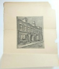 Vintage Print Drawing Dwelling