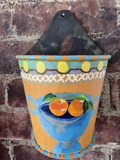 Reclaimed Metal Bucket  Wall Planter 