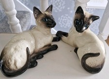 Vintage Beswick Siamese Cats Model 1558, 1559 Cat Fugurine vgc