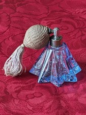 Vintage Blue Glass Art Deco