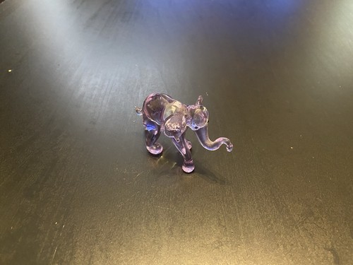 Small glass elephant - glass,