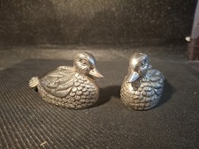 Silea Silver Plated Condiment Set  Salt And Pepper Pair