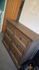Dark Wood Chest Of Drawers 6 Drawer