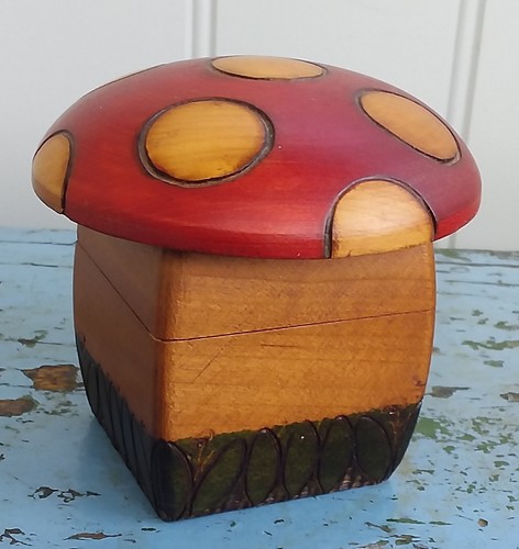 Wooden toadstool mushroom - wooden,