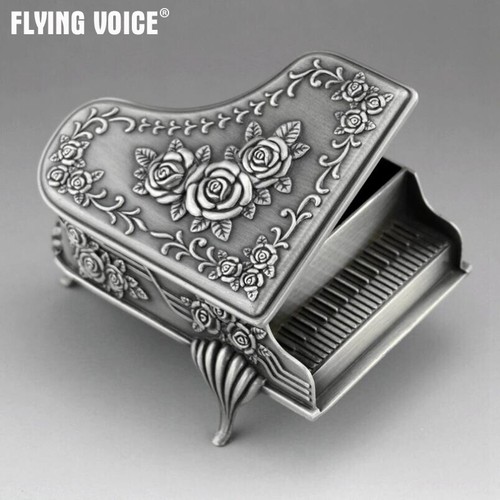Vintage alloy piano music box - piano,