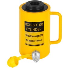 30T 100mm Stroke Hollow Plunger Hydraulic Cylinder Jack Pulling Ram Heavy Duty