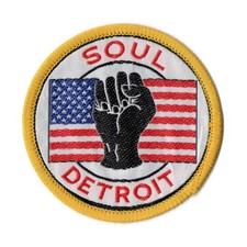 Soul Detroit - Northern Soul - Vintage Embroidered Patch - USA - Flag