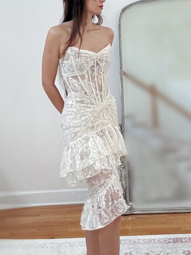 Vintage basque waist sheer - vintage,