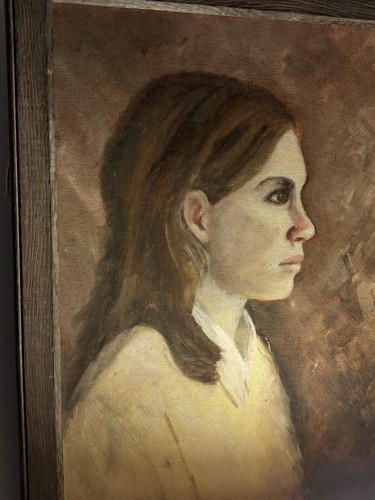 Vintage oil portrait - oil,