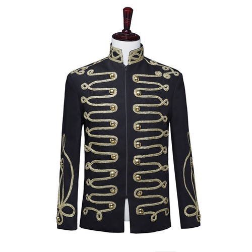 Men slim military hussar suit - men,