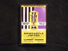NEWCASTLE UNITED fridge magnet FAIRS CUP FINAL 1969 programme cover