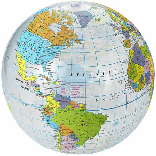 Bow globe 40cm world - globe, map