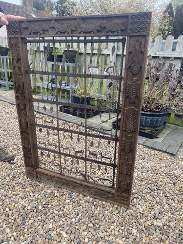 Carved wooden frame panel door - carved,