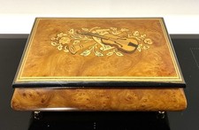 Vintage Sorrento Wooden Marquetry Musical Trinket Box - Edelweiss Tune