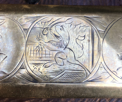 Tobacco tin antique georgian - tobacco,