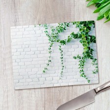 White Brick Wall Green Plant