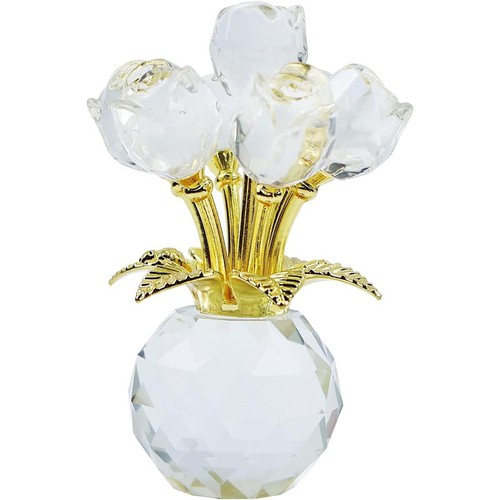 Crystal rose flower - crystal, figurine