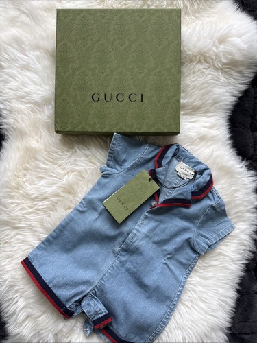 Gucci baby romper spiderweb - gucci,