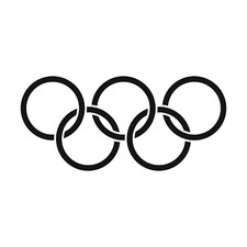 Olympic Rings Design Stencil -