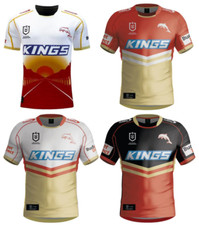 RUGBY MEN's NRL CLASSIC Dolphins Indigenous SHIRT TRAINING JERSEY S-5XL