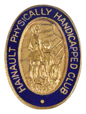 Vintage Old The Hainault Physically Handicapped Cbub Enamel Brooch Badge