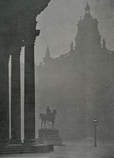 A Grey Dawn in the City, Glasgow 1908 by Govan photographer Peter Orr