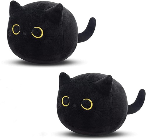 Black cat plush - black,