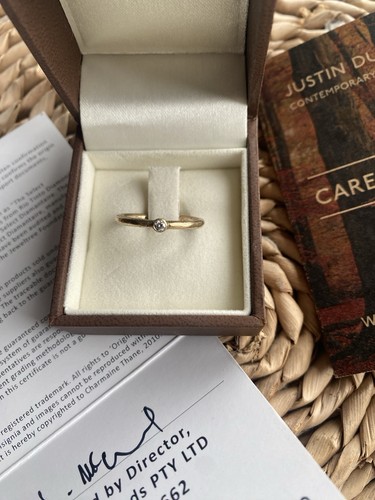 9ct yellow gold diamond - diamond, ring