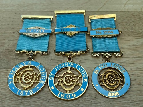 Three various enamel masonic - various,