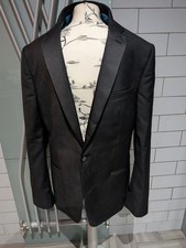 Ted Baker Jacket Mens 42R Black Endurance Suit Blazer Smart Wool Formal no tags
