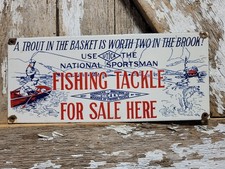 VINTAGE UTICA PORCELAIN SIGN