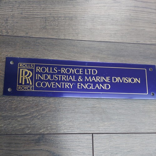 Rolls royce alloy plaque - alloy,