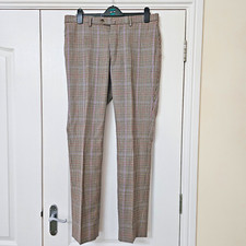 Hackett Mens Wool Tartan Evening Trousers 36" Waist 34" Length