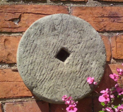 Stone garden rustic millstone - stone,